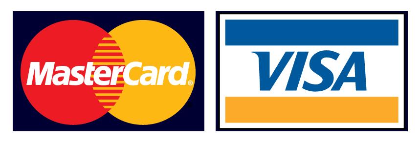 We accept MasterCard and Visa